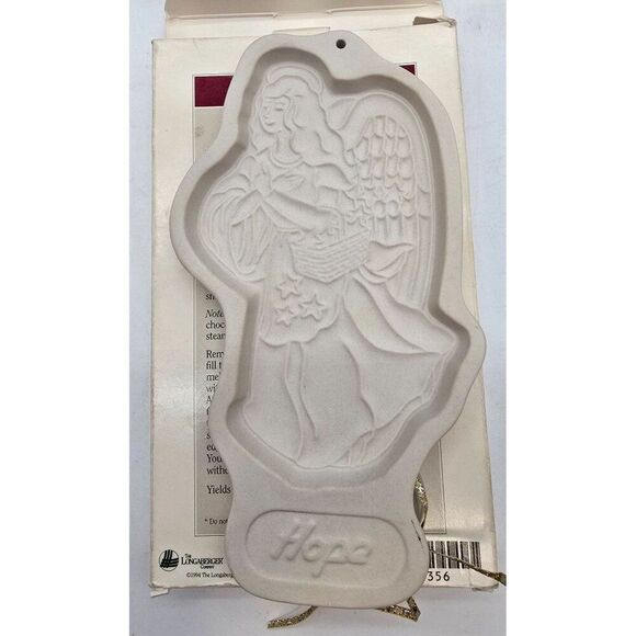 1994 Longaberger Pottery Hope Angel Series Cookie Mold Christmas Collectible - Picture 4 of 5